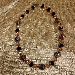 Handcrafted crystal beads necklace